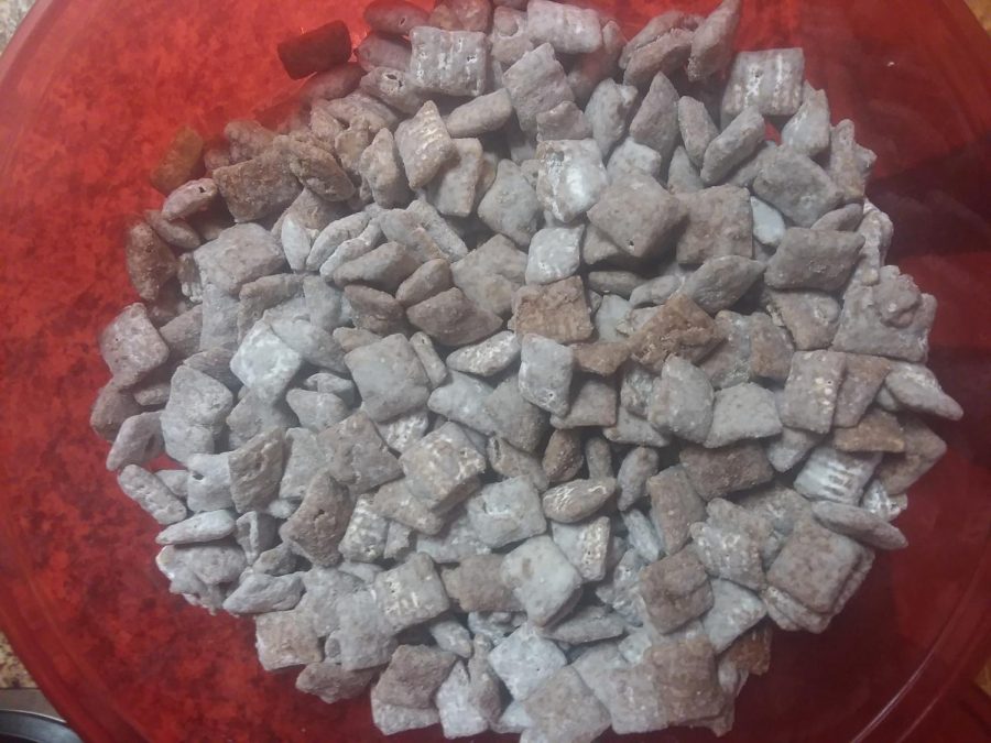 Puppy Chow that I made for the holidays.