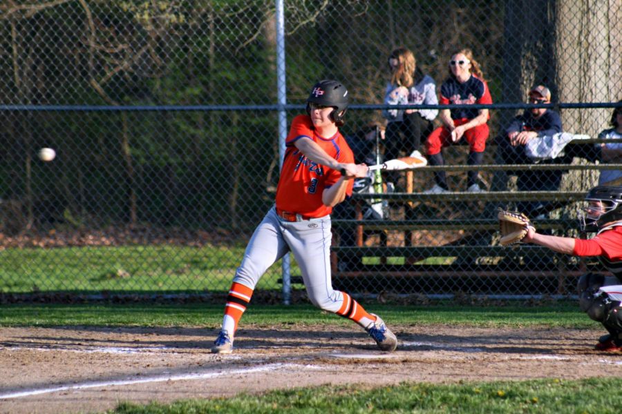 Brennen Burkett getting ready to hit the ball.