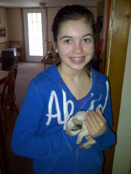 Me holding my five day old puppy!
