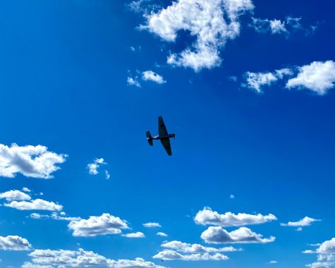 The Crawford County Airport presents: Wings By The Wabash. Pictured is an airplane performing.