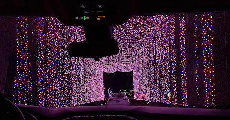This is a sneak peek of Lights Under Louisville. It is super cool to see and such a unique experience.