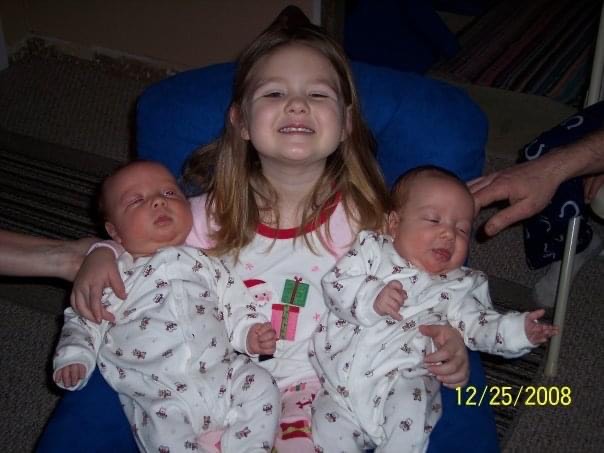 Me and my twin brothers, Christmas 2008