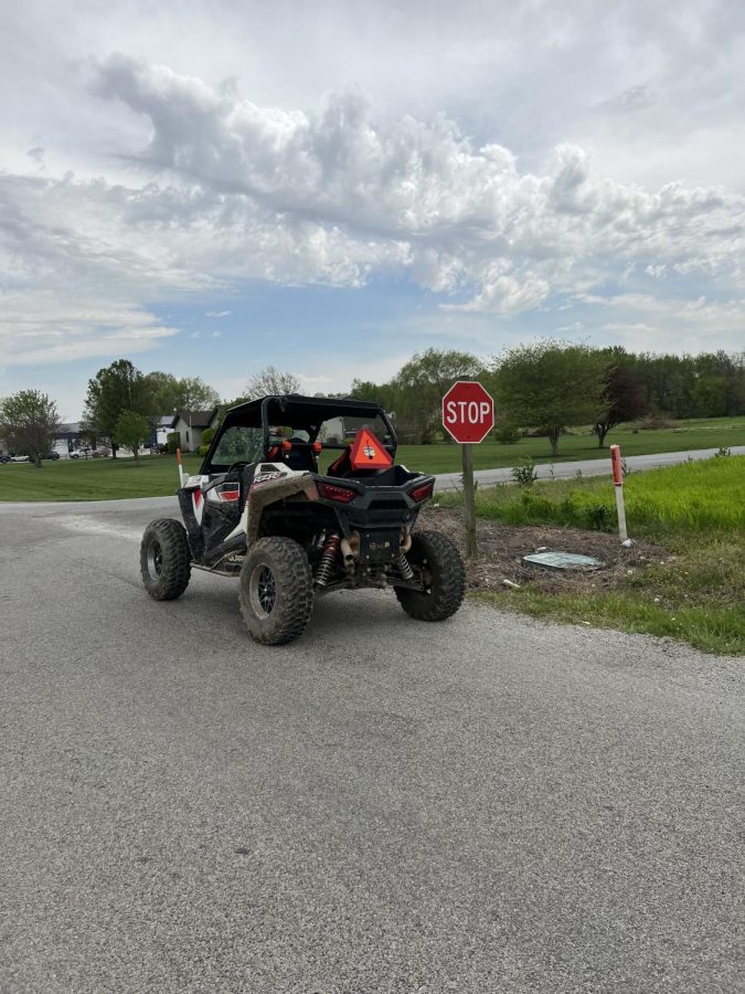 street legal RZR stopped at stop sign