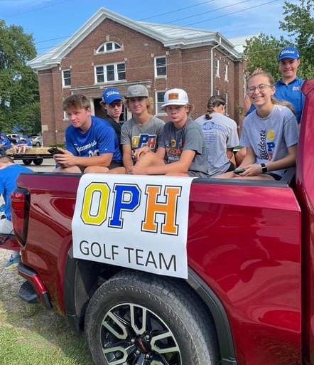 Some of OPHs Golf Team in the Labor Day Parade