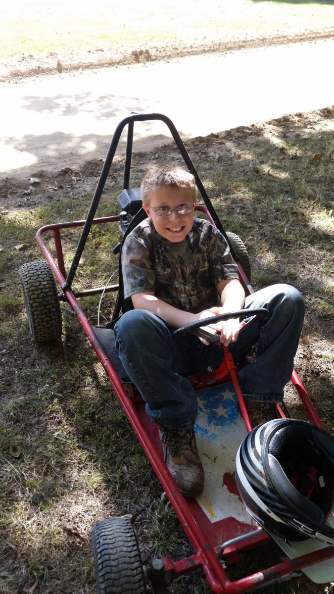 Young Shawn go-karting around